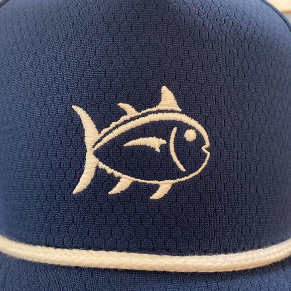 NWT Southern Tide Navy and White Honeycomb Snap Back Cap - Picture 2 of 4